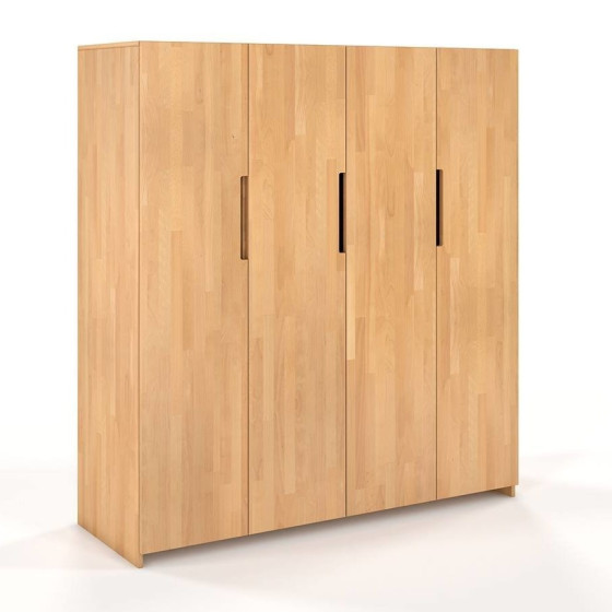 armoire dressing bois naturel  4 portes collection BORGA