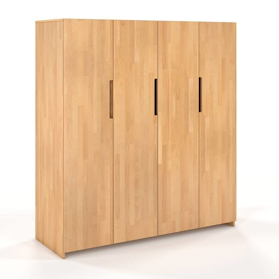 armoire dressing bois naturel  4 portes collection BORGA