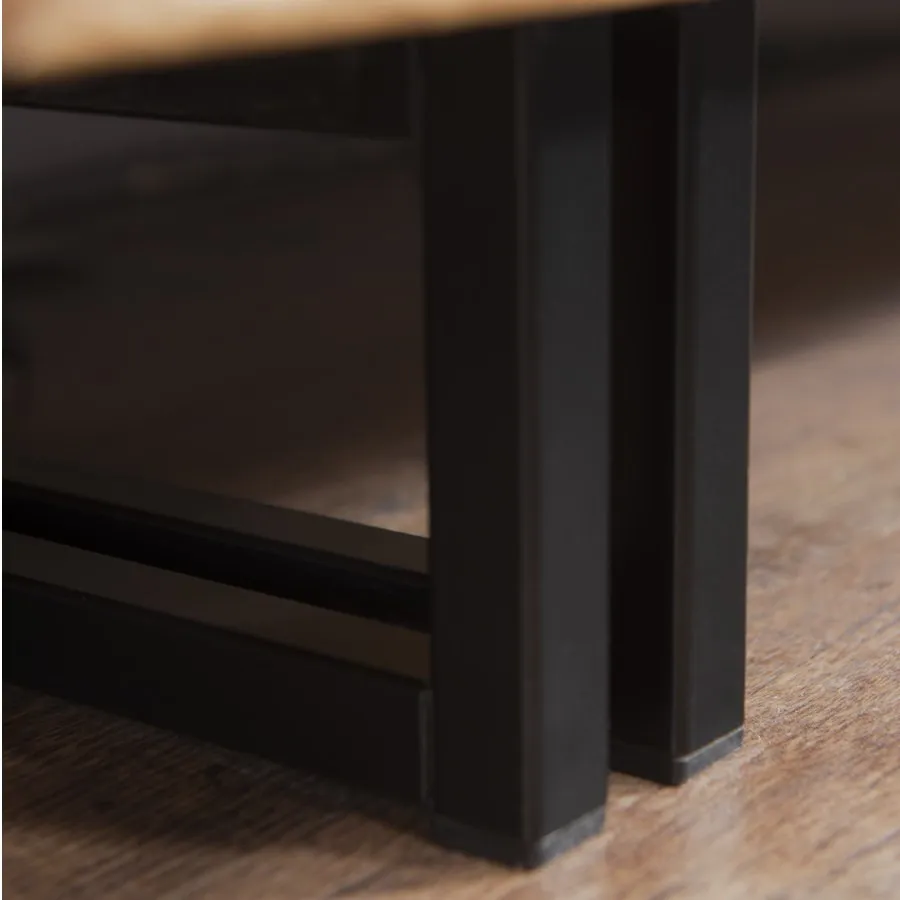 Meuble chaussure bois massif avec pieds en métal entrée collection FACTORY