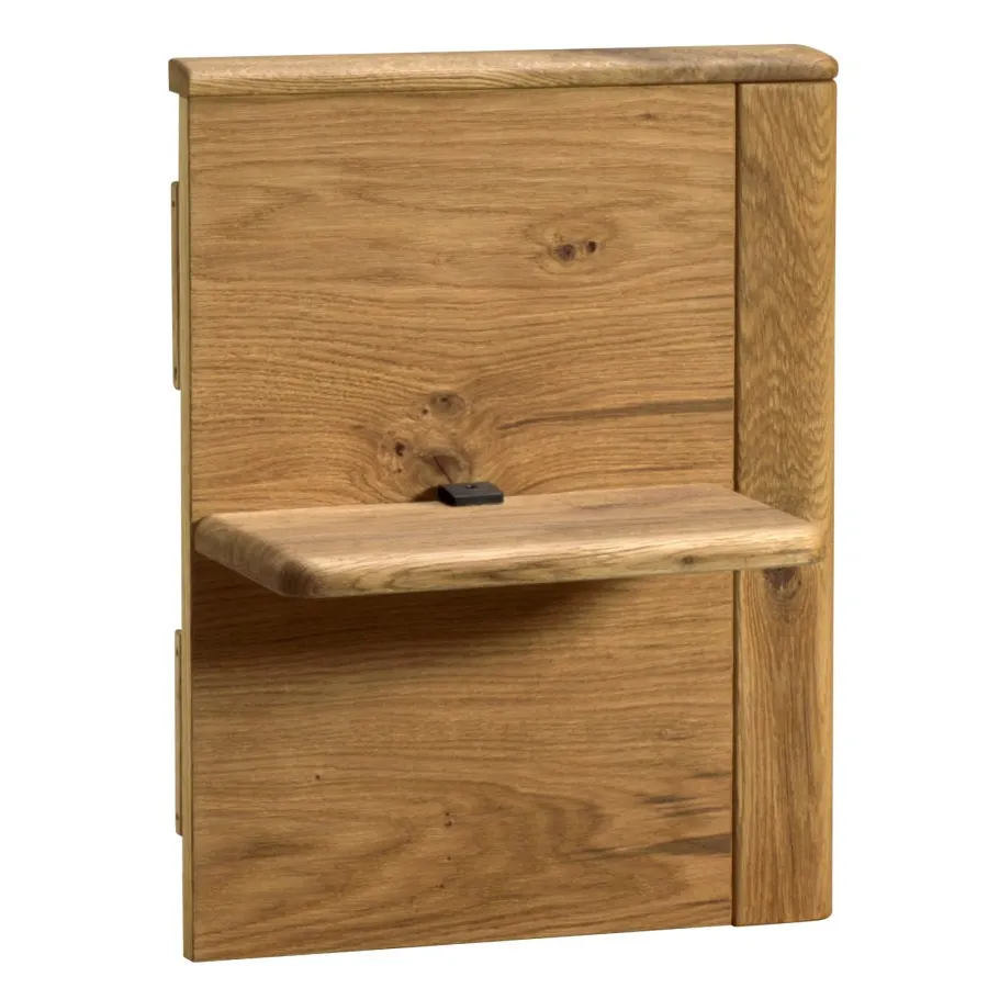 Table de nuit droite pour lit coffre chêne 160x200 collection VERONA