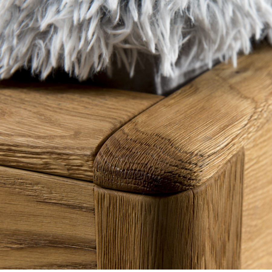 Lit coffre bois 160x200 chêne 100% naturel gamme VERONA