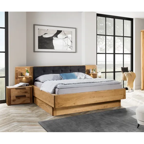 Lit coffre bois 160x200 pour chambre collection VERONA