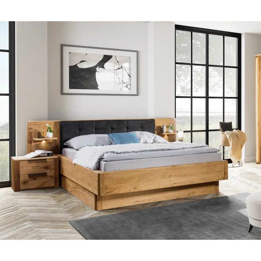 Lit coffre bois 160x200 pour chambre collection VERONA