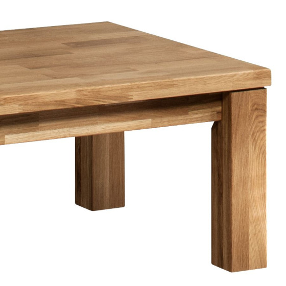 Table basse avec pieds en bois chêne massif collection ROMA