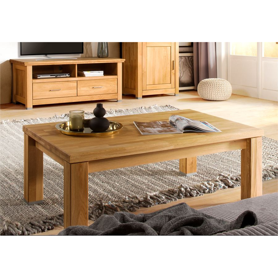 Table basse en bois naturel rectangulaire collection ROMA
