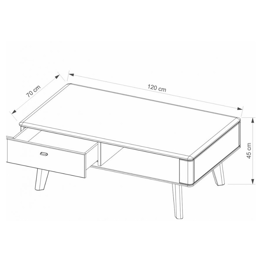 Tables basses en chêne 120x75 cm collection VERONA