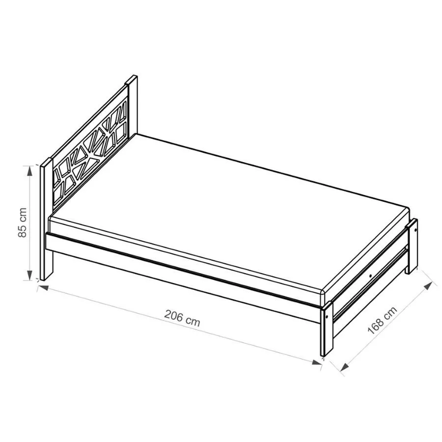 Lit en pin massif 160x200 collection WHITE