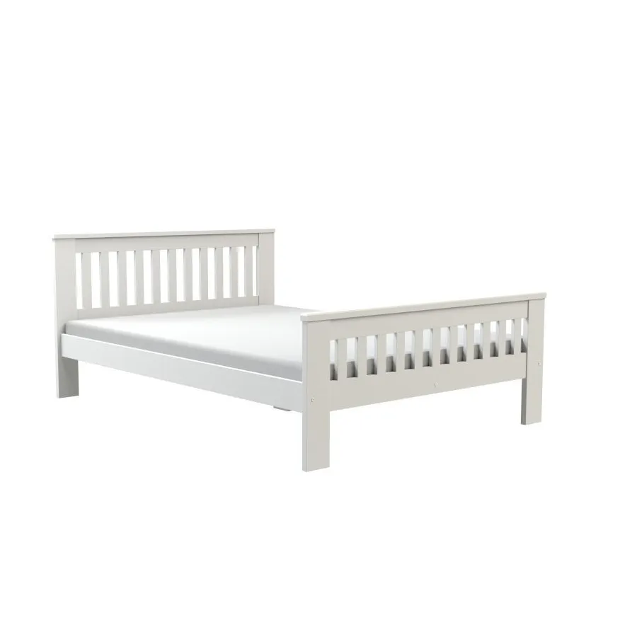 Lit pin massif finition gris anthracite collection NORWAY