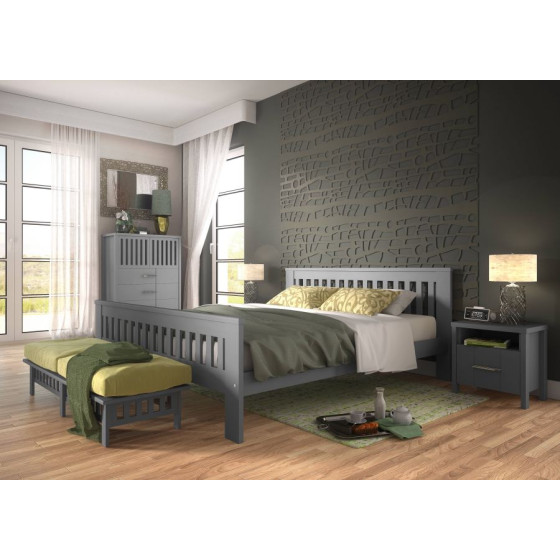 Lit pin massif pour chambre a coucher collection NORWAY