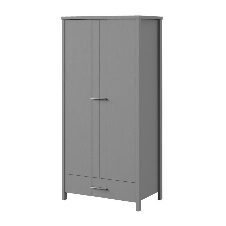 Armoire en bois pin massif finition anthracite collection NORWAY
