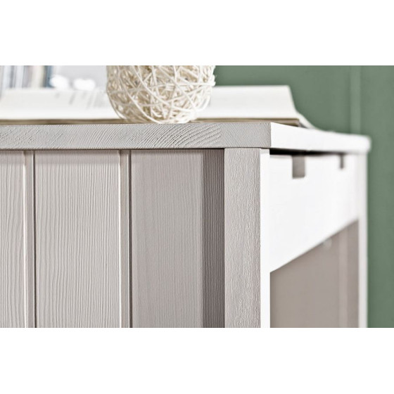 Bureau en bois 100% massif finition blanc mobilier collection TOM
