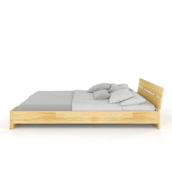 Lit en pin massif finition naturel 180x200 collection INDIGO