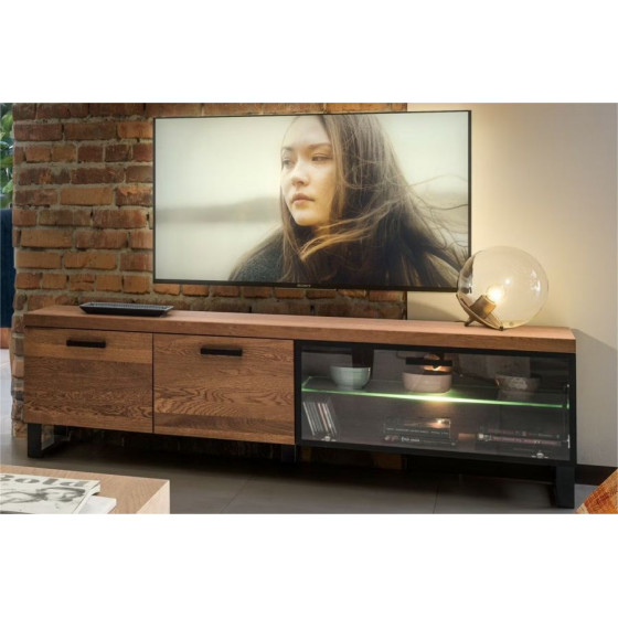 Meuble TV en bois et métal 180 cm collection FLOW