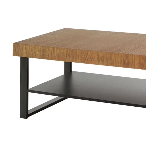 Table basse bois avec pieds en métal collection FLOW