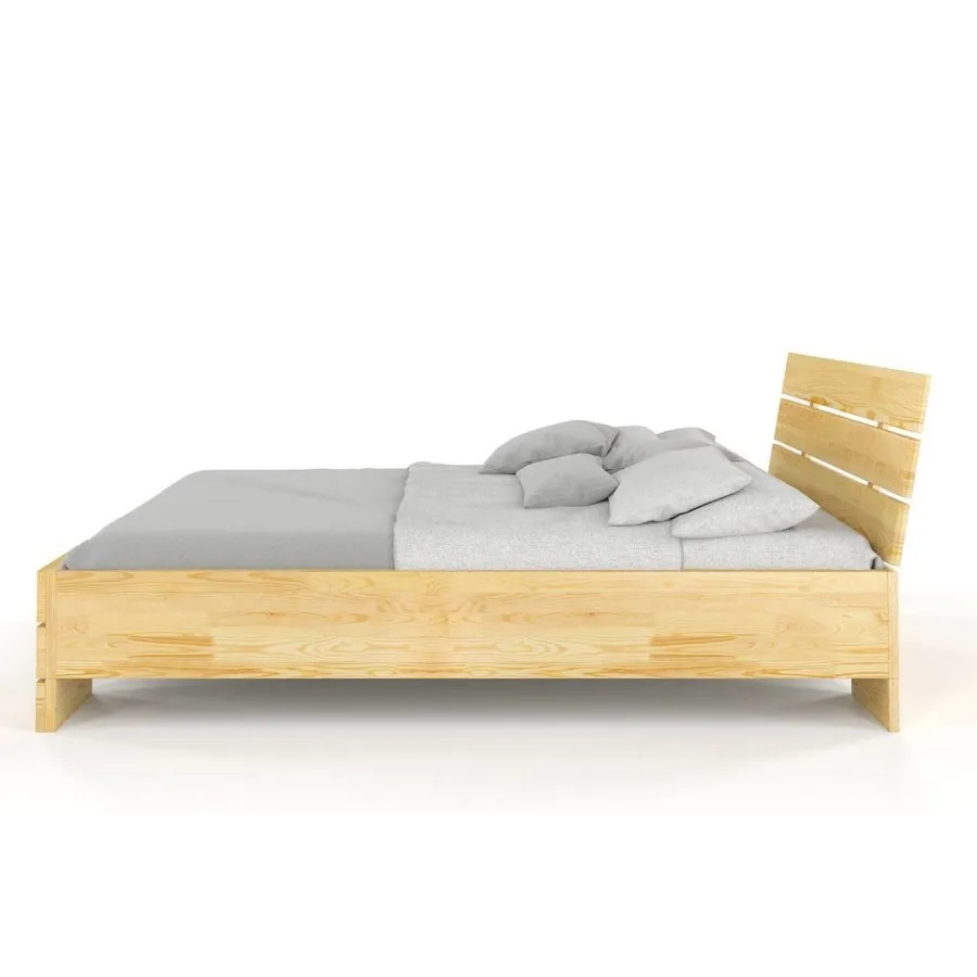 Lit pin massif 180x200 finition naturel collection INDIGO