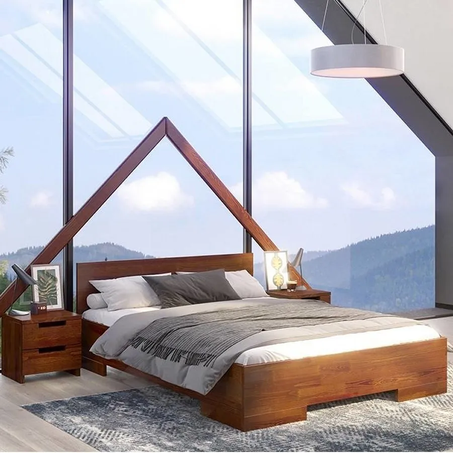 Lit en pin moderne pour chambre a coucher collection ZENNO