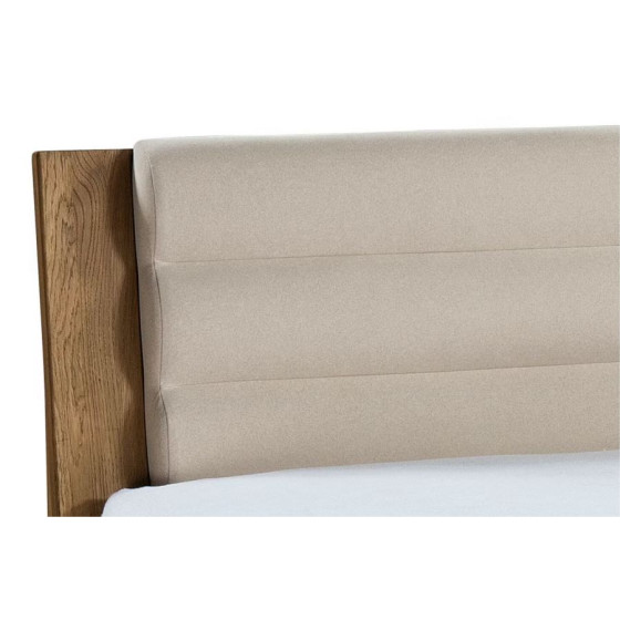 Tête de lit tissu tapissé beige pour le lit 140x200 collection BAROS