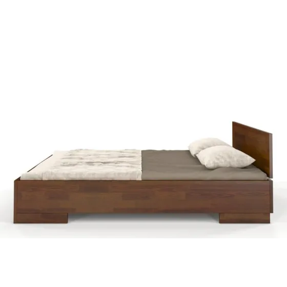 Lit coffre en bois noyer collection 160x200 ZENNO