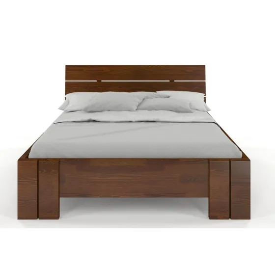 Lit coffre en bois finition noyer collection MODENA