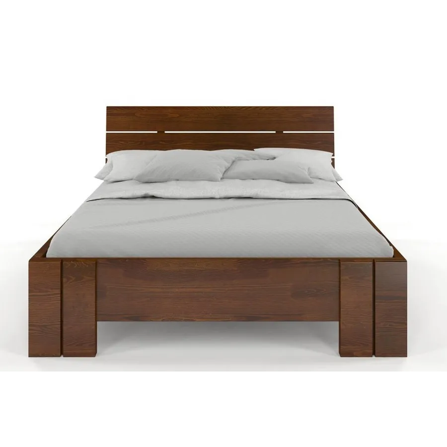 Lit coffre en bois finition noyer collection MODENA