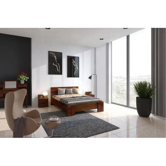 Lit coffre 160x200 bois chambre adulte collection MODENA