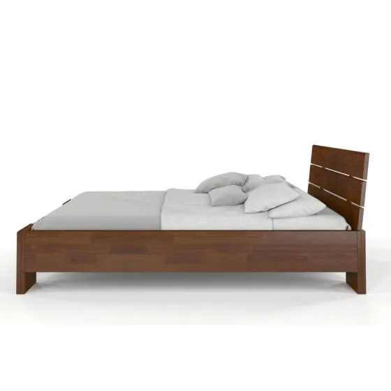 Lit coffre finition noyer 100% bois massif collection MODENA