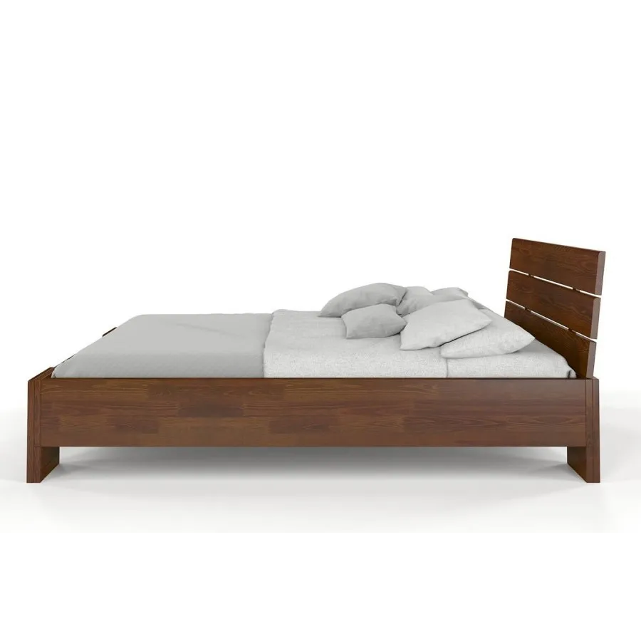 Lit coffre finition noyer 100% bois massif collection MODENA