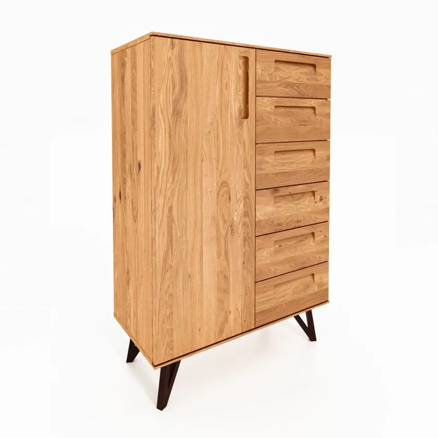 Commode haute chêne naturel collection VIGO