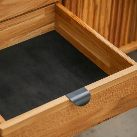 Buffet bois poignées métal noir collection Linéa