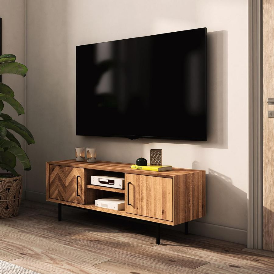 Meuble TV bois massif pour salon collection Harmony