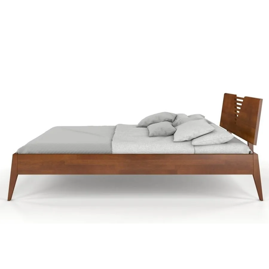 Lits bois massif finition noyer 160x200 collection  LINATE