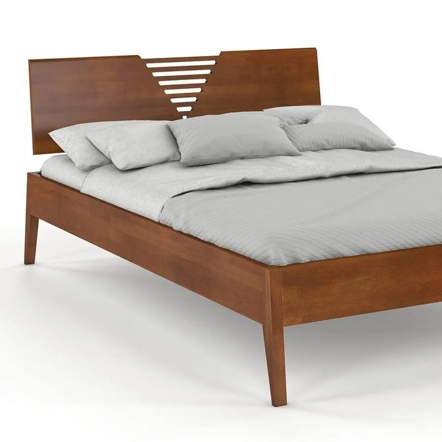 Lits bois massif finition noyer 180x200 collection  LINATE