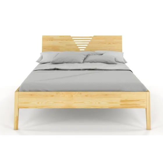 Lit en pin massif 180x200 finition naturel collection LINATE