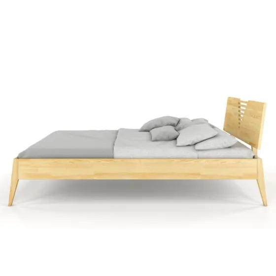 Lit en pin massif 160x200 finition naturel collection LINATE