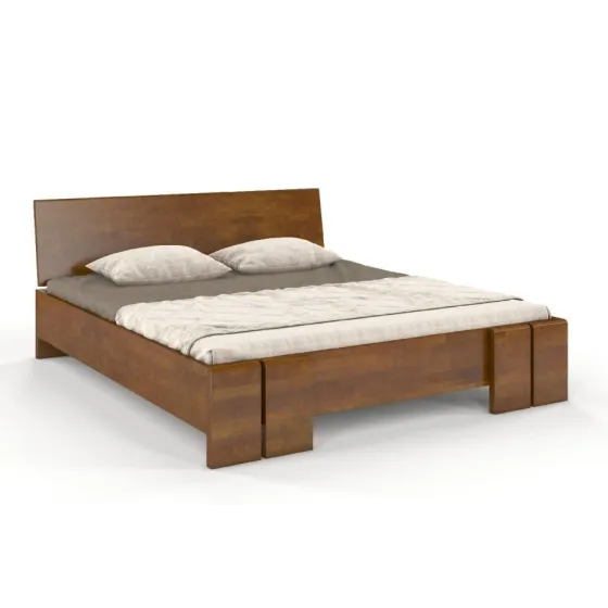 Lit coffre en bois noyer adulte collection Scandic