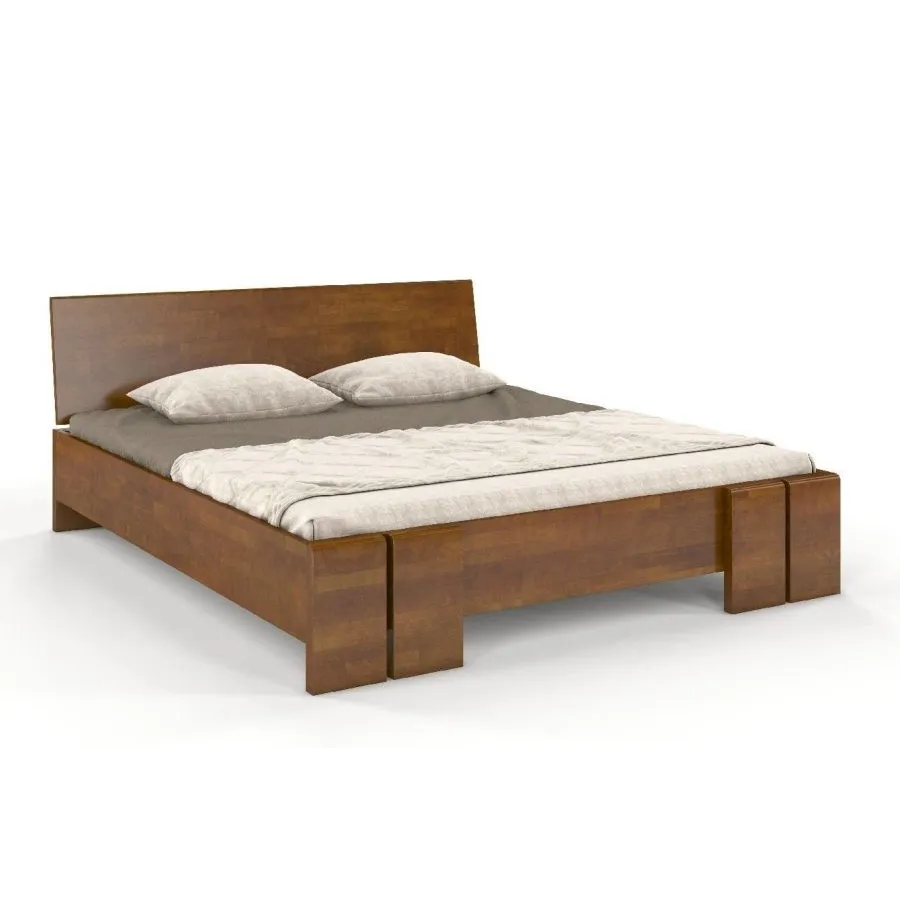 Lit coffre en bois noyer adulte collection Scandic