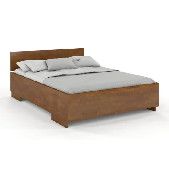 Lit coffre bois noyer design collection Noko