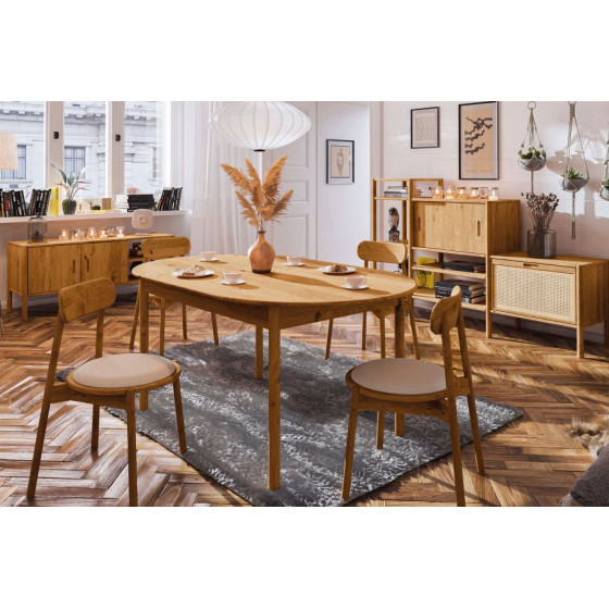 Table en chêne massif pour salon collection Nola