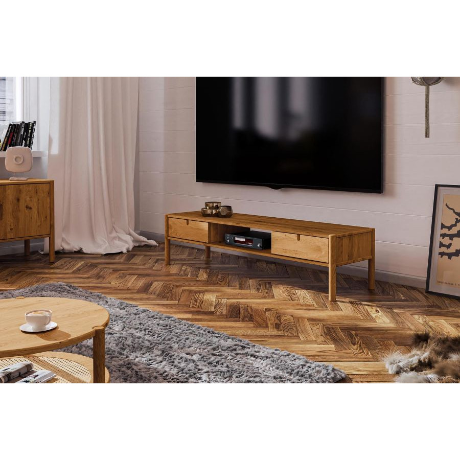 Meuble télévision 160 cm bois massif collection NOLA