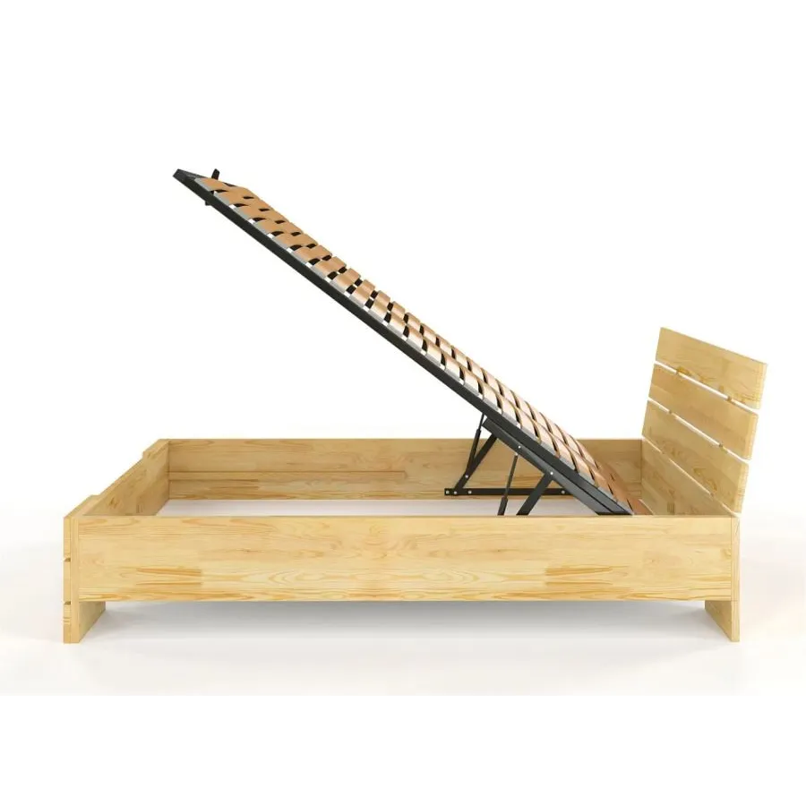 Lit coffre en bois naturel collection INDIGO