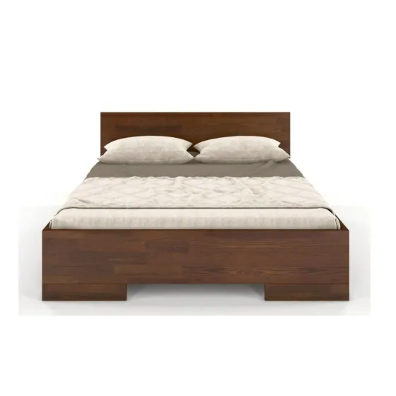 Lit coffre en bois massif  140x200 noyer collection ZENNO