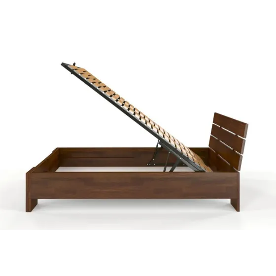 Lit coffre 140x190 avec sommier relevable inclus collection MODENA