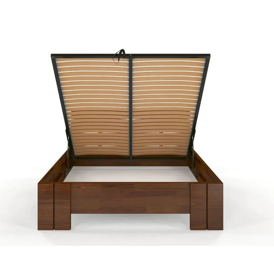 Lit coffre 160x200 avec sommier relevable inclus collection MODENA