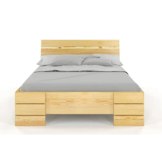 Lit coffre en bois 180x200 collection INDIGO