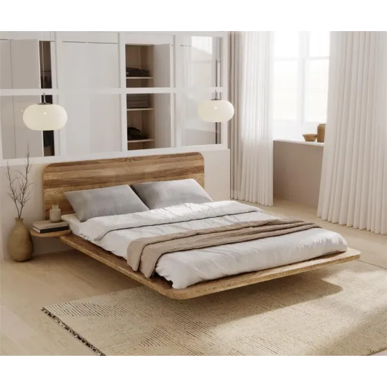 Lit deux places en chene collection Kobe
