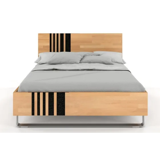 Lit en bois massif naturel 160x200  collection BELLEVUE