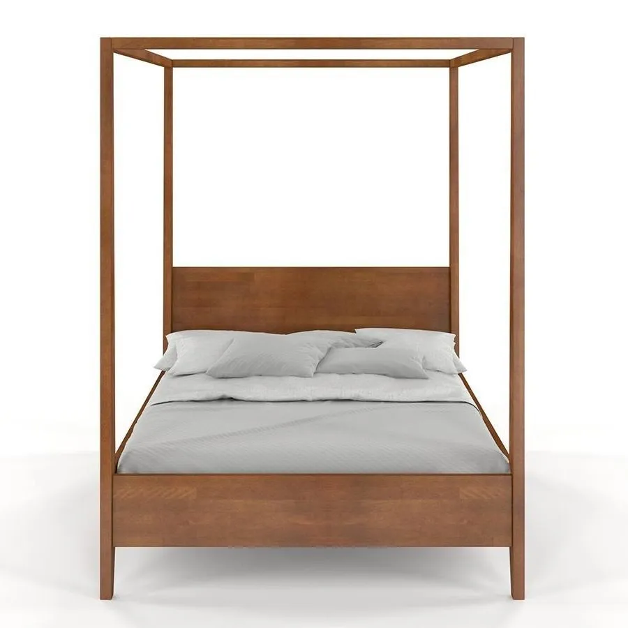 Lit baldaquin en bois massif 2 personnes collection NICEA