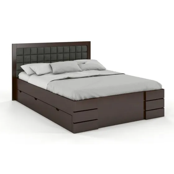 Lit Enfant Avec Matelas Et Tiroir - 140/160/180/190 Cm - Motif Garçon (veine Foncée, 160x80 Cm)