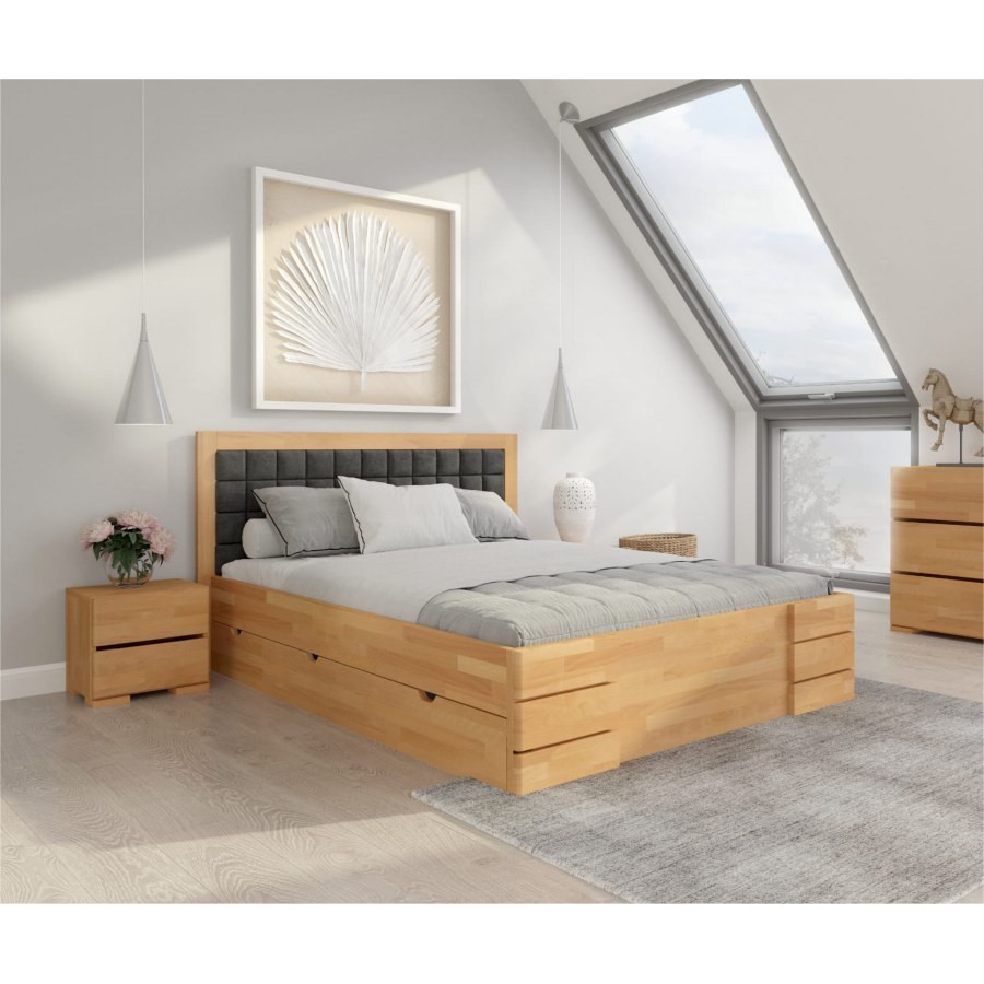 lit avec rangement bois pour chambre collection PRADO