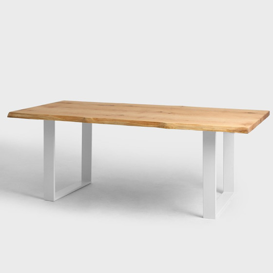 Table bois métal blanc style industriel collection Chill